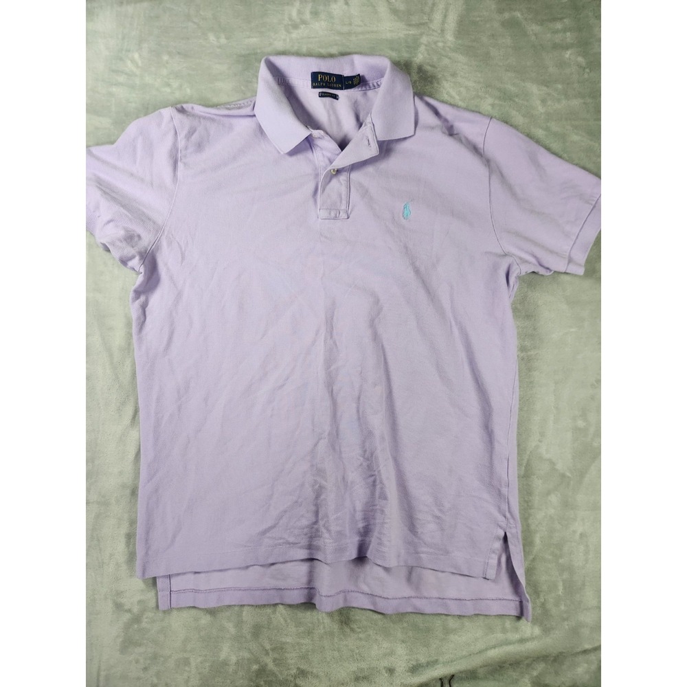 Polo by Ralph Lauren Men's Light‎ Purple Lavender Short Sleeve Polo Shirt L